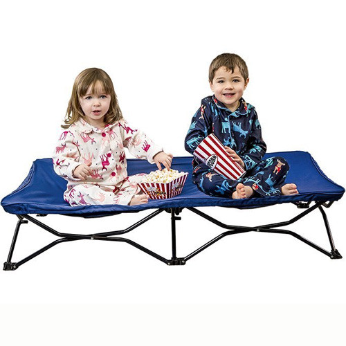 Regalo My Cot Portable Toddler Bed, Includes Fitted Sheet and Travel Case, Royal Blue