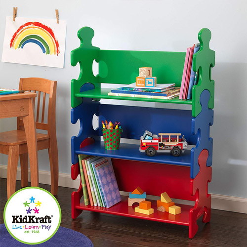 Kids Bookcases KidKraft Puzzle Book Shelf - Primary 