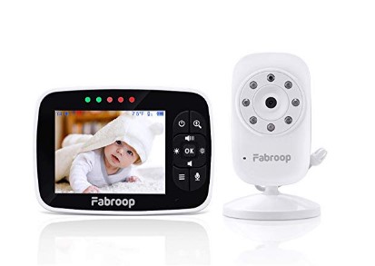 Video Baby Monitor with 3.5-inch LCD Screen Display Infant Night Vision Camera, Two Way Audio, Temperature Sensor, ECO Mode, Lullabies and Long Transmission Range